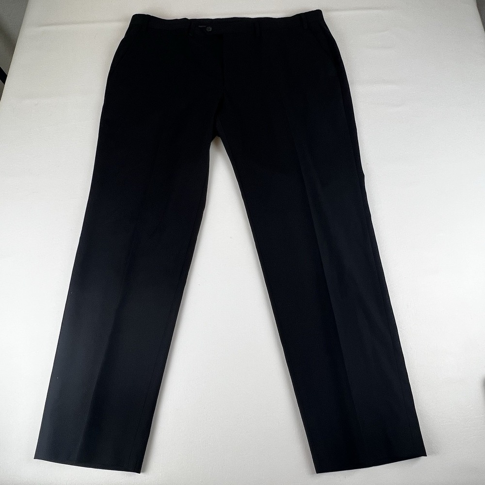 Lauren Ralph Lauren 40x30 Black Flat Front 70% Wool Dress Mens Pants - Picture 3 of 8